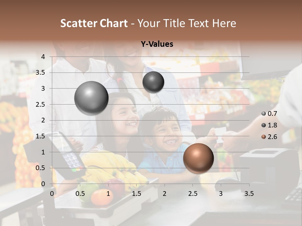 A Group Of People Standing Around A Cash Register PowerPoint Template