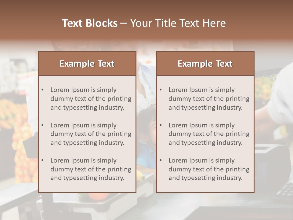 A Group Of People Standing Around A Cash Register PowerPoint Template