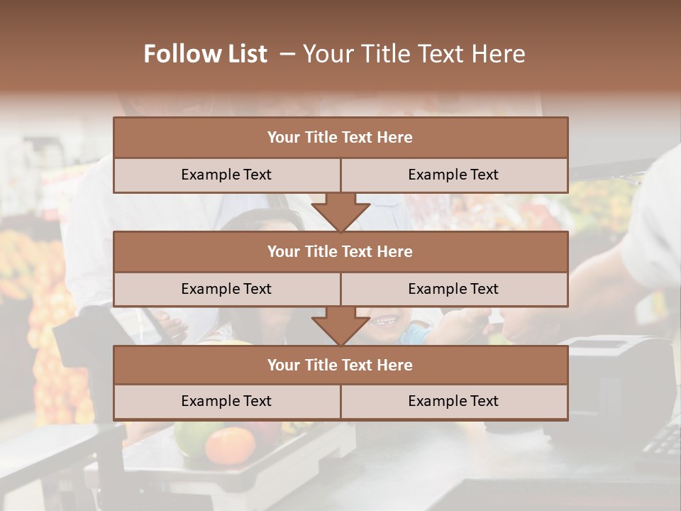 A Group Of People Standing Around A Cash Register PowerPoint Template