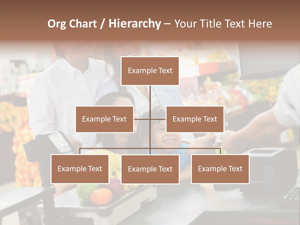 A Group Of People Standing Around A Cash Register PowerPoint Template