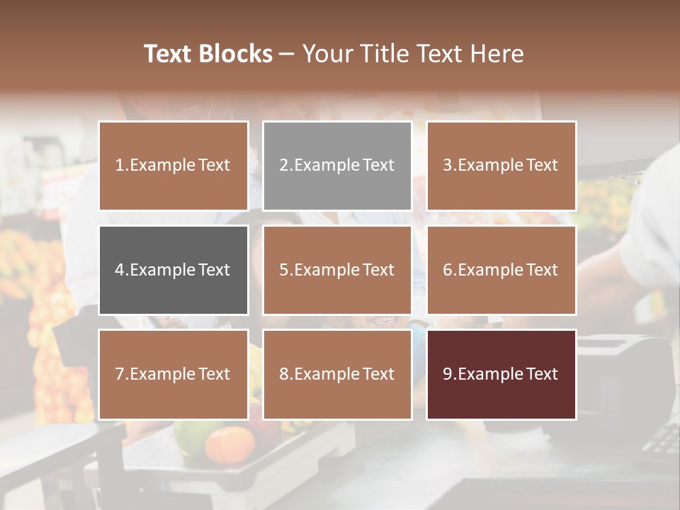 A Group Of People Standing Around A Cash Register PowerPoint Template