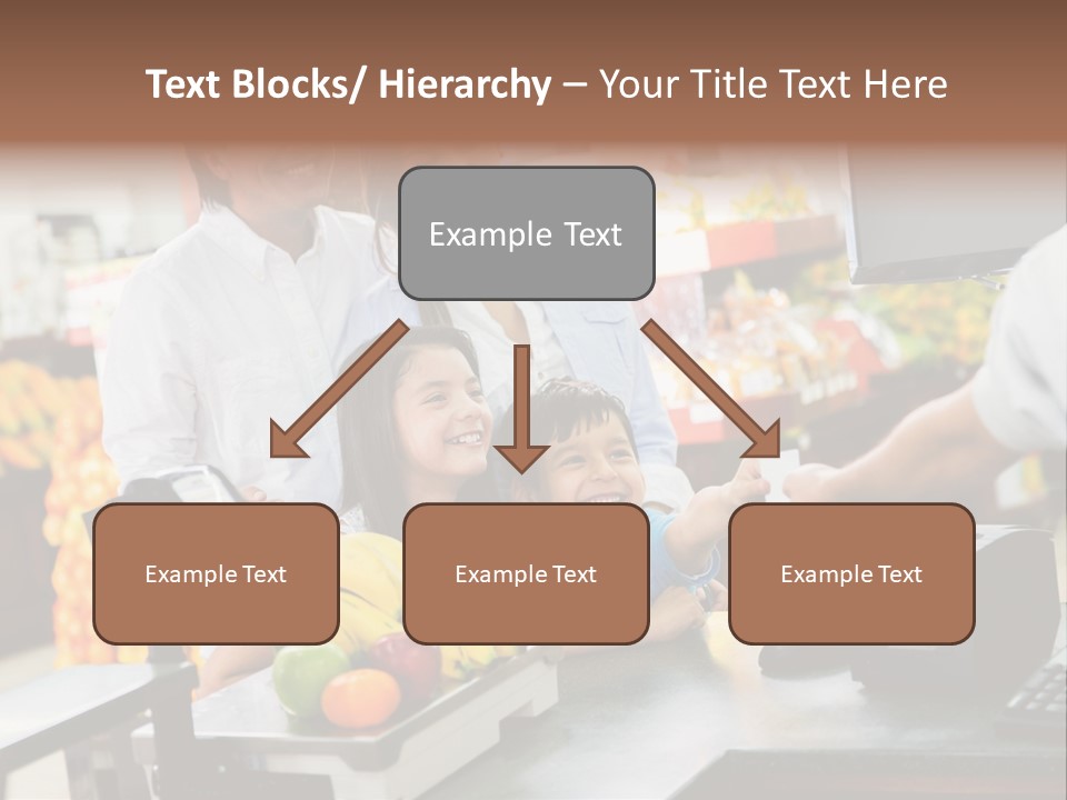 A Group Of People Standing Around A Cash Register PowerPoint Template