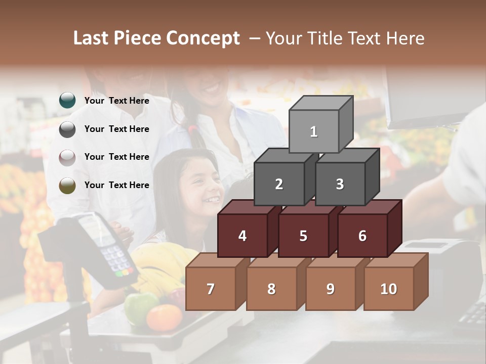A Group Of People Standing Around A Cash Register PowerPoint Template