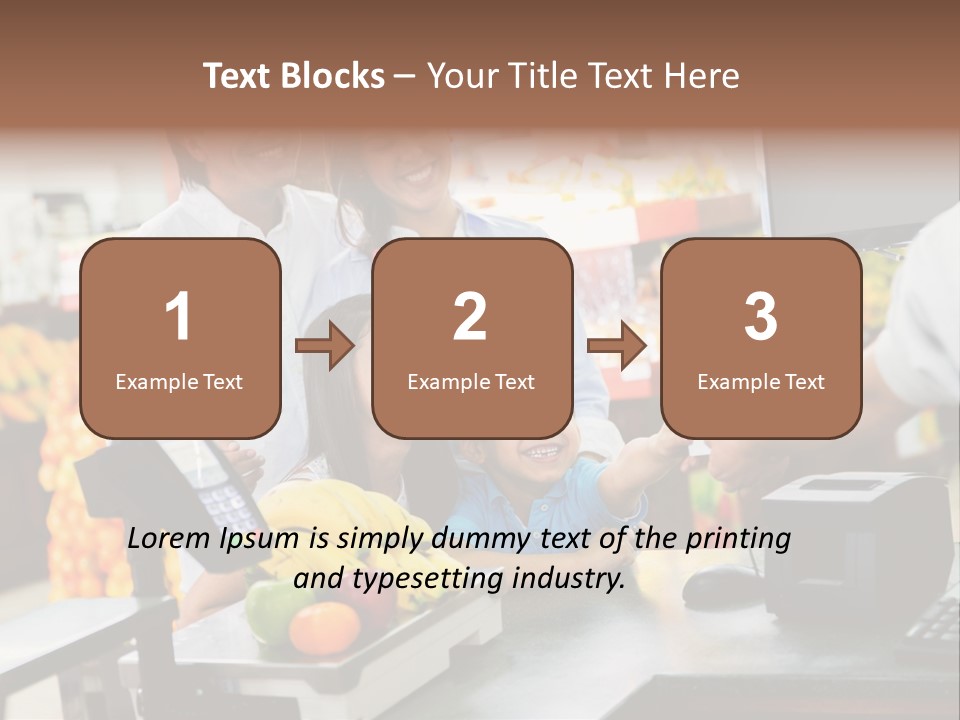 A Group Of People Standing Around A Cash Register PowerPoint Template