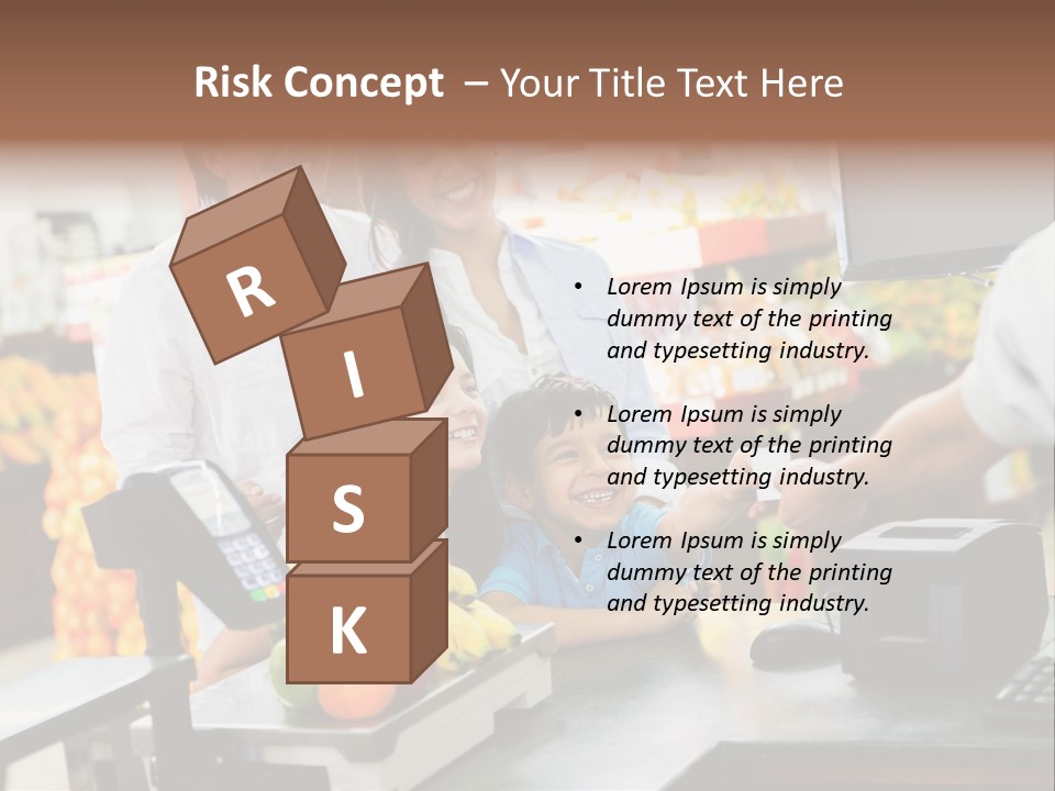 A Group Of People Standing Around A Cash Register PowerPoint Template