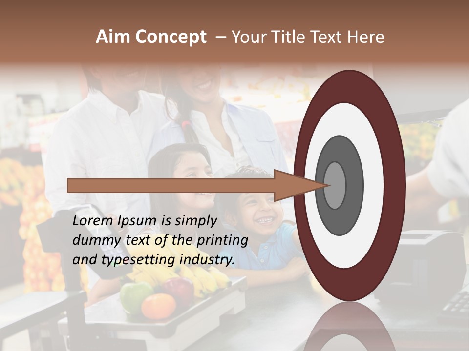 A Group Of People Standing Around A Cash Register PowerPoint Template