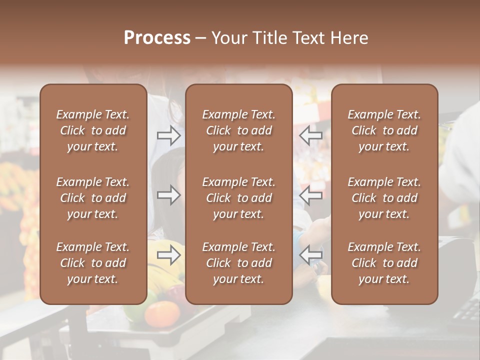 A Group Of People Standing Around A Cash Register PowerPoint Template