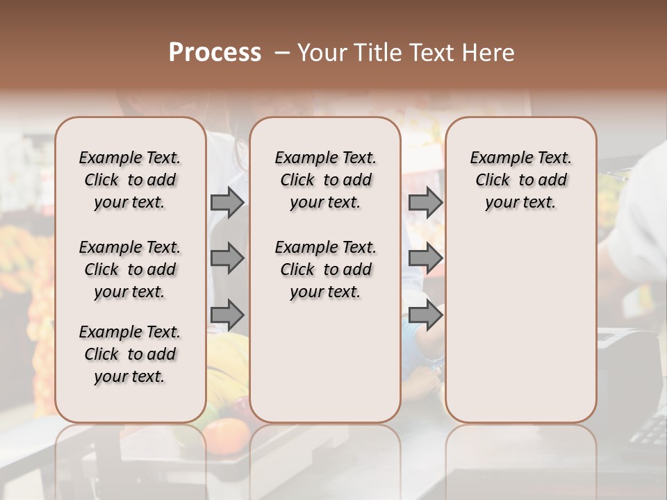 A Group Of People Standing Around A Cash Register PowerPoint Template