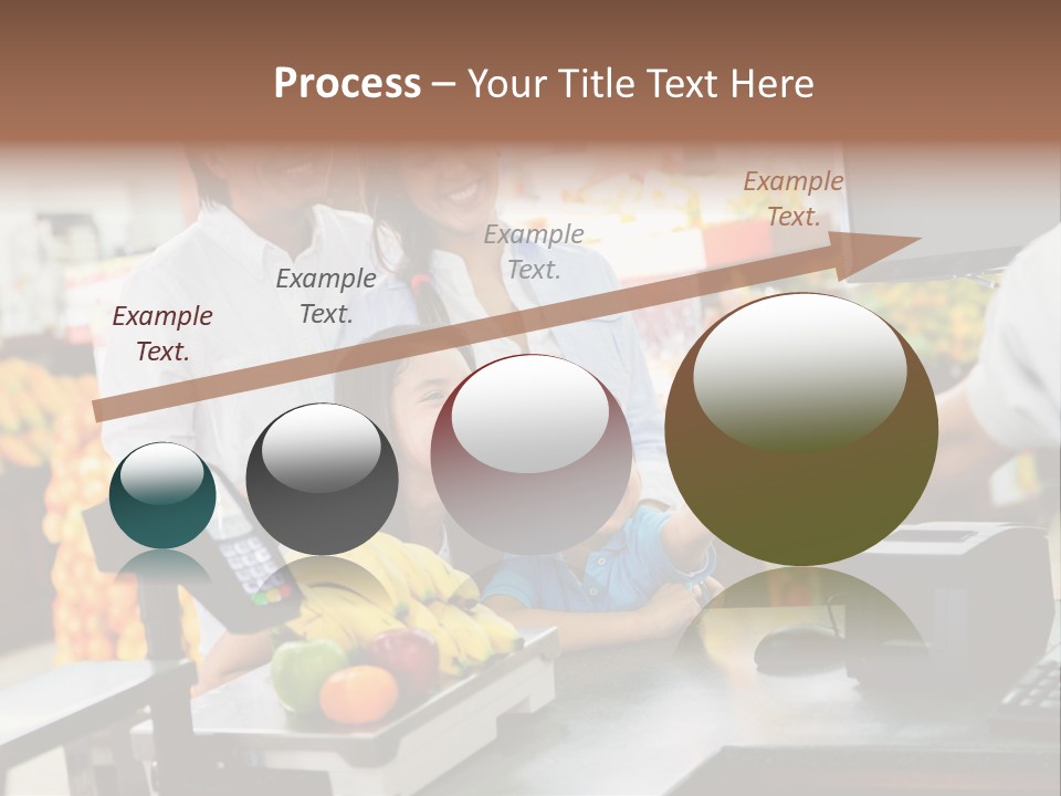 A Group Of People Standing Around A Cash Register PowerPoint Template