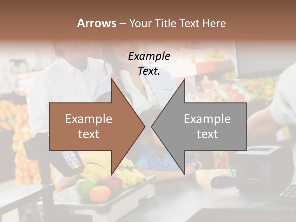 A Group Of People Standing Around A Cash Register PowerPoint Template