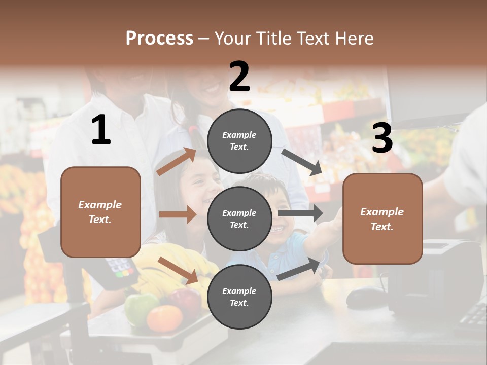 A Group Of People Standing Around A Cash Register PowerPoint Template