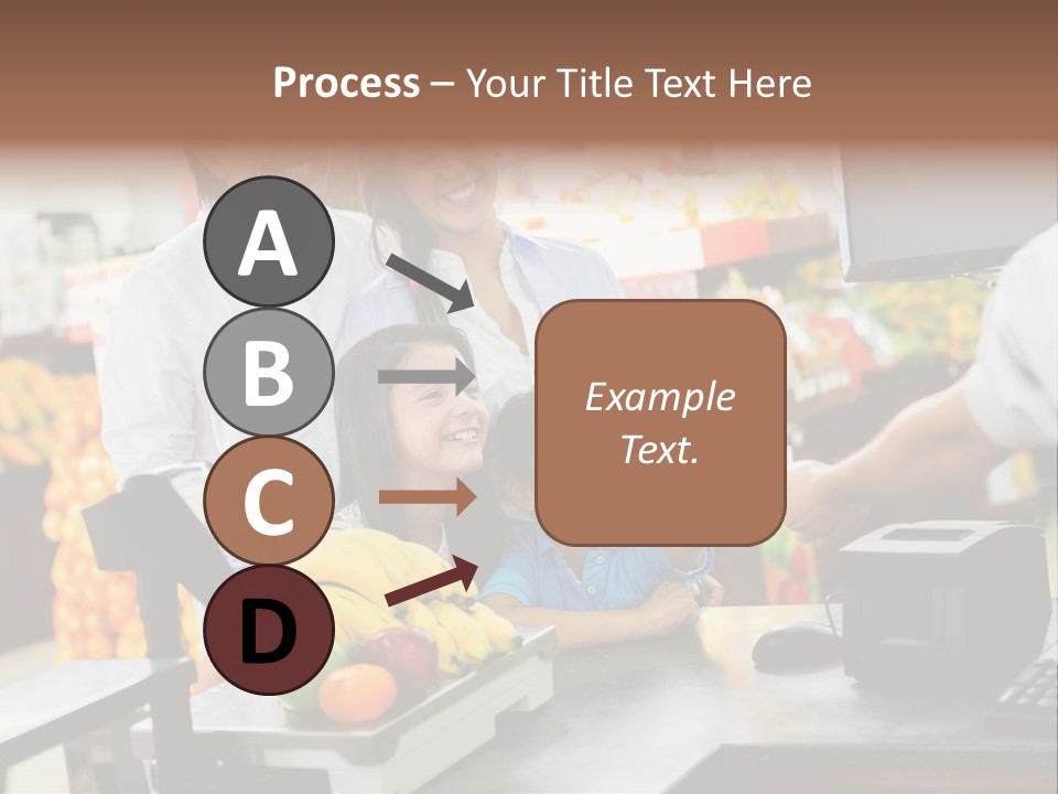 A Group Of People Standing Around A Cash Register PowerPoint Template