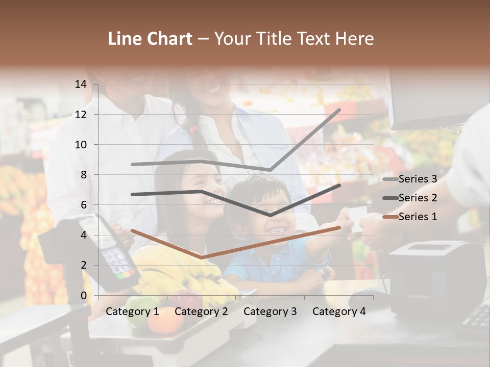 A Group Of People Standing Around A Cash Register PowerPoint Template