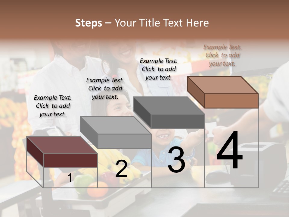 A Group Of People Standing Around A Cash Register PowerPoint Template