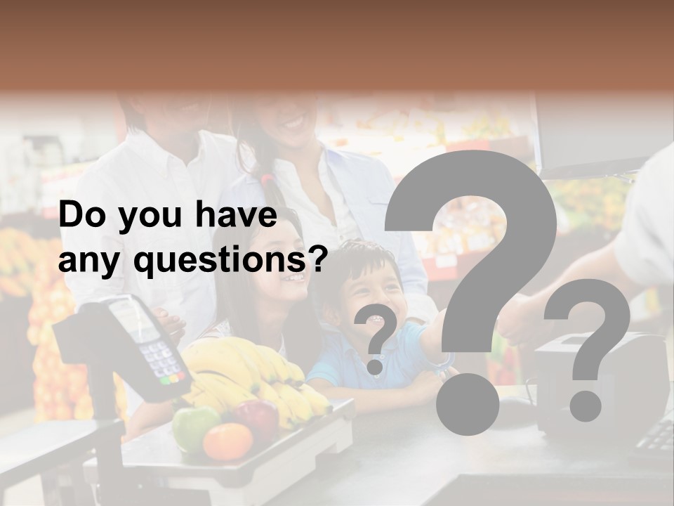 A Group Of People Standing Around A Cash Register PowerPoint Template