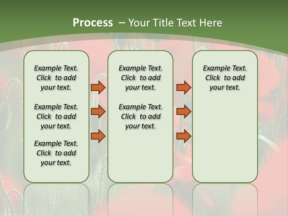 A Field Of Red Flowers With A Green Background PowerPoint Template