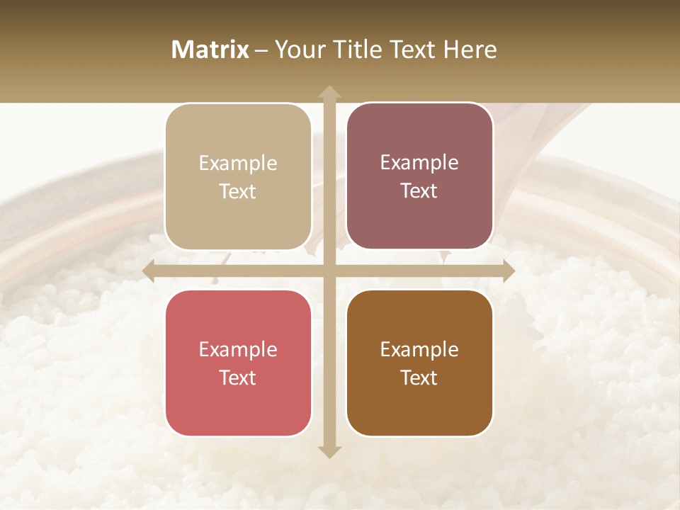 A Person Scooping Rice Out Of A Wooden Bowl PowerPoint Template