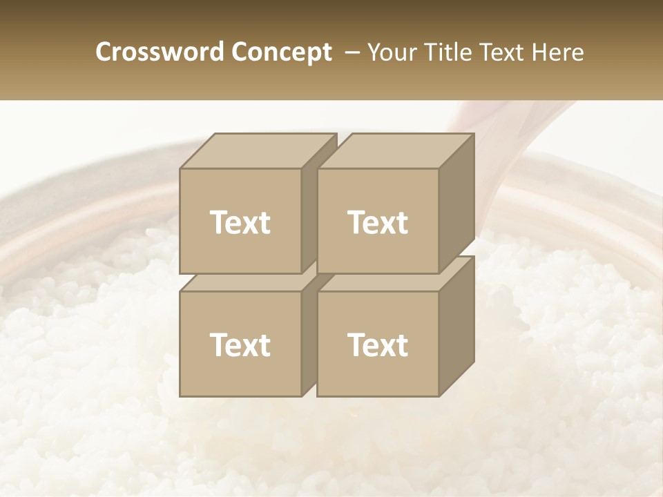 A Person Scooping Rice Out Of A Wooden Bowl PowerPoint Template