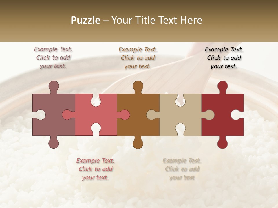 A Person Scooping Rice Out Of A Wooden Bowl PowerPoint Template