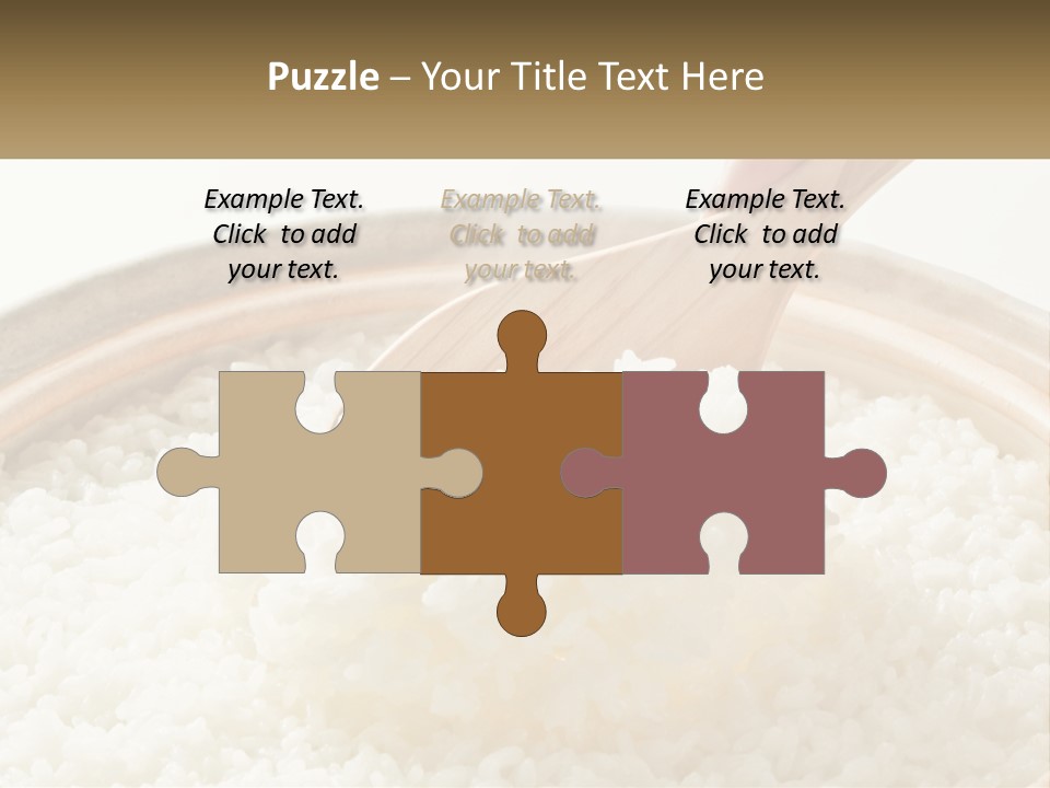 A Person Scooping Rice Out Of A Wooden Bowl PowerPoint Template