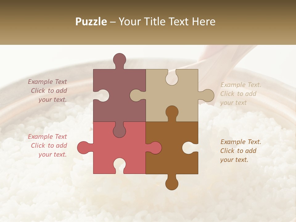 A Person Scooping Rice Out Of A Wooden Bowl PowerPoint Template