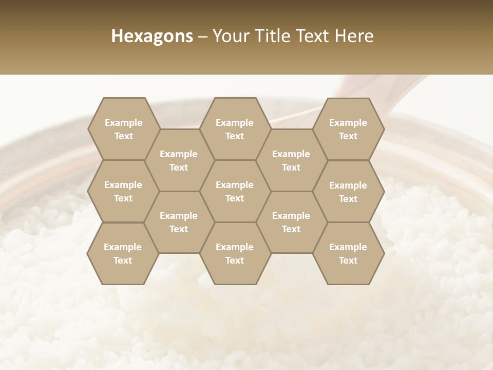 A Person Scooping Rice Out Of A Wooden Bowl PowerPoint Template