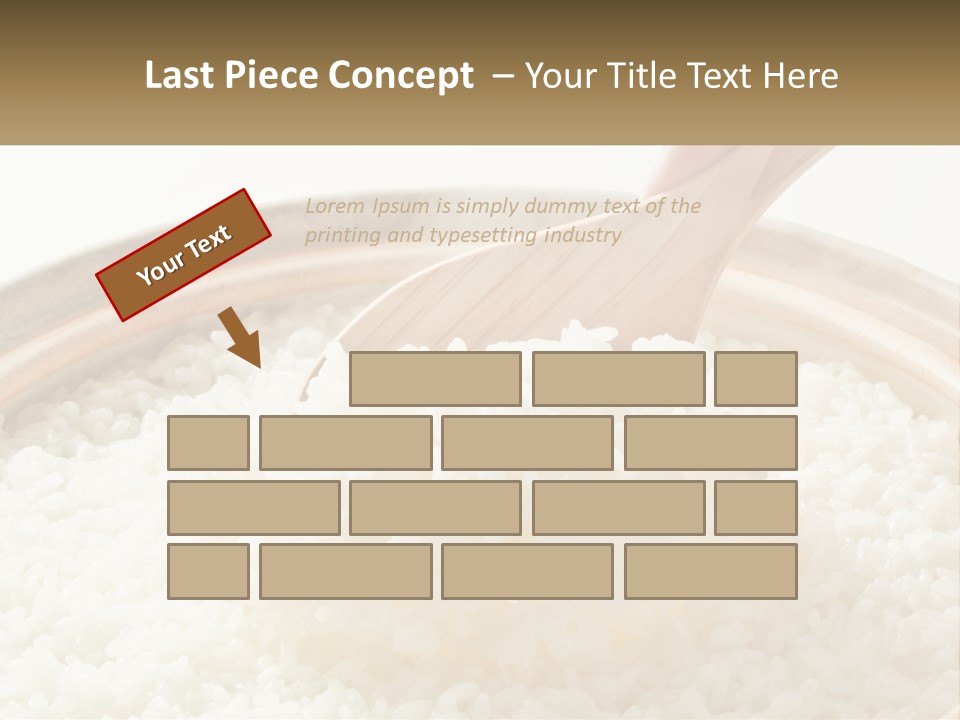 A Person Scooping Rice Out Of A Wooden Bowl PowerPoint Template