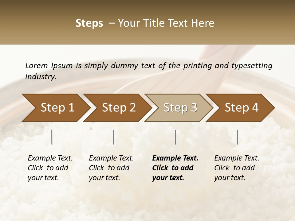 A Person Scooping Rice Out Of A Wooden Bowl PowerPoint Template