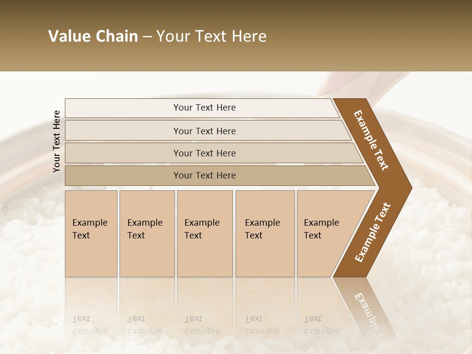 A Person Scooping Rice Out Of A Wooden Bowl PowerPoint Template