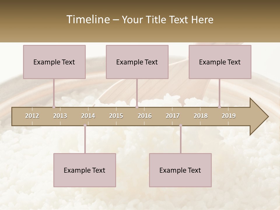 A Person Scooping Rice Out Of A Wooden Bowl PowerPoint Template