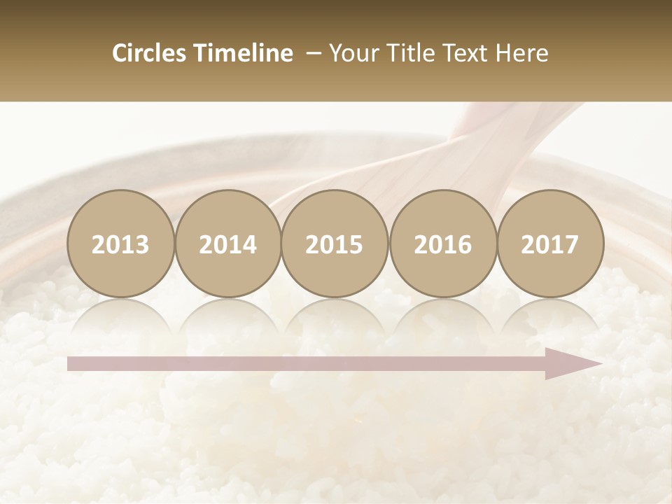 A Person Scooping Rice Out Of A Wooden Bowl PowerPoint Template