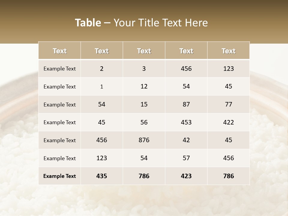 A Person Scooping Rice Out Of A Wooden Bowl PowerPoint Template