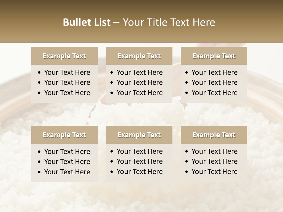 A Person Scooping Rice Out Of A Wooden Bowl PowerPoint Template