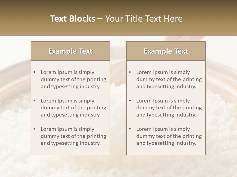 A Person Scooping Rice Out Of A Wooden Bowl PowerPoint Template