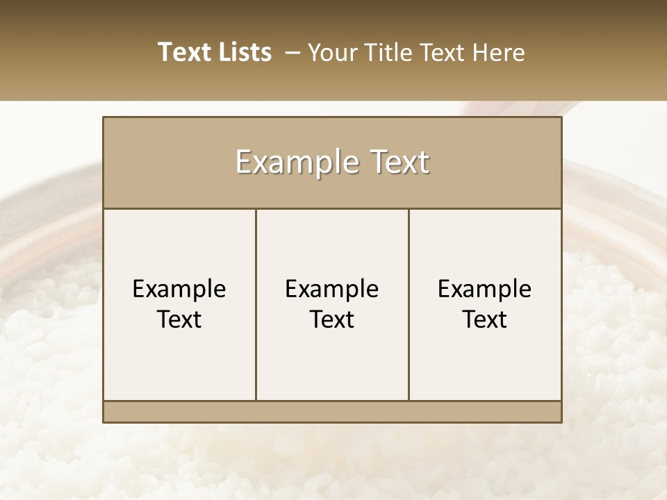 A Person Scooping Rice Out Of A Wooden Bowl PowerPoint Template