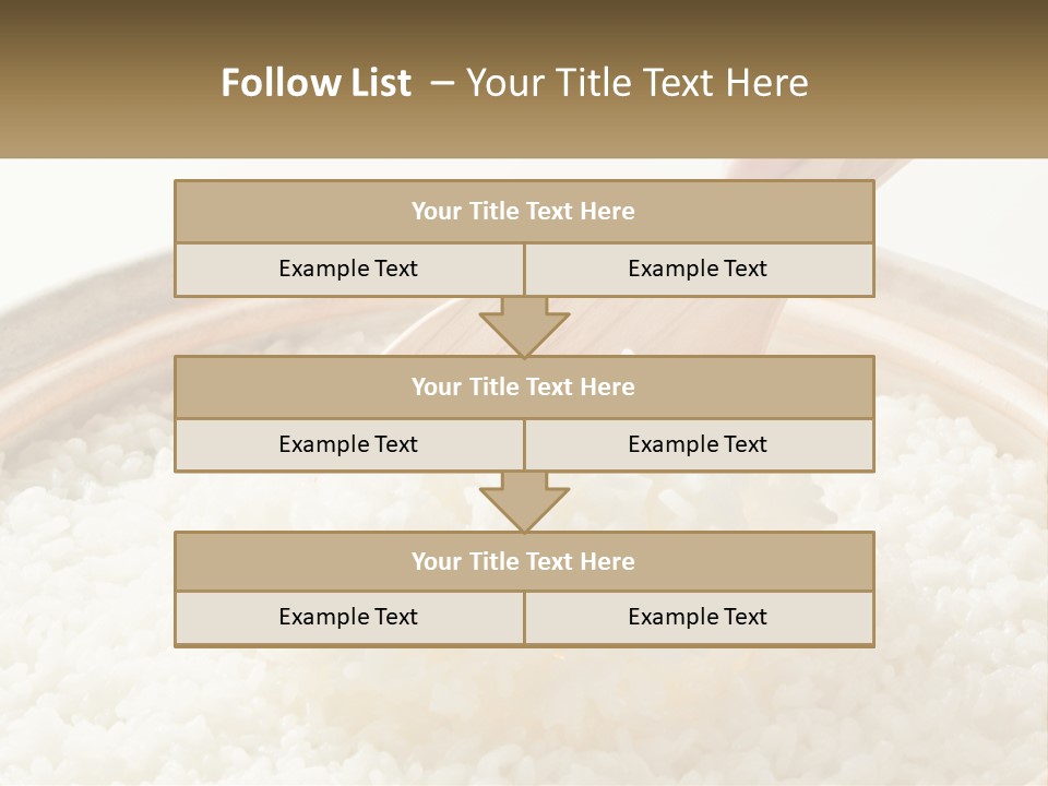 A Person Scooping Rice Out Of A Wooden Bowl PowerPoint Template
