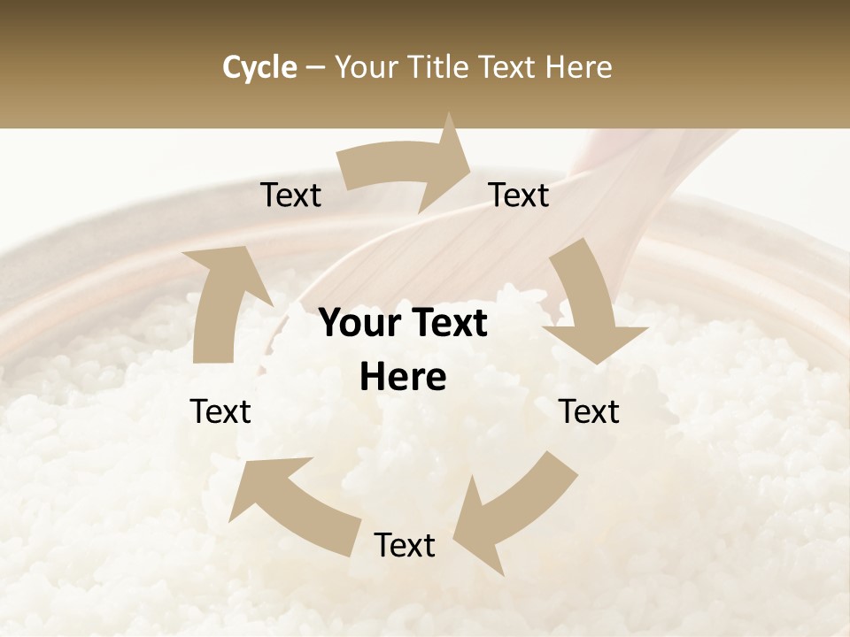 A Person Scooping Rice Out Of A Wooden Bowl PowerPoint Template