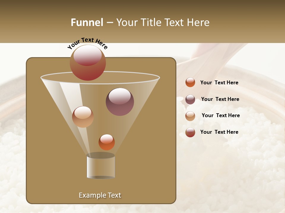 A Person Scooping Rice Out Of A Wooden Bowl PowerPoint Template