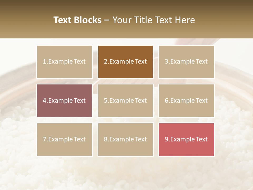 A Person Scooping Rice Out Of A Wooden Bowl PowerPoint Template