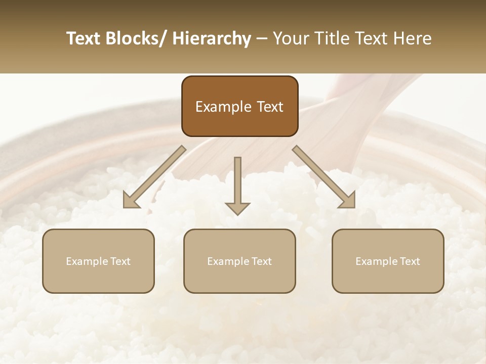 A Person Scooping Rice Out Of A Wooden Bowl PowerPoint Template