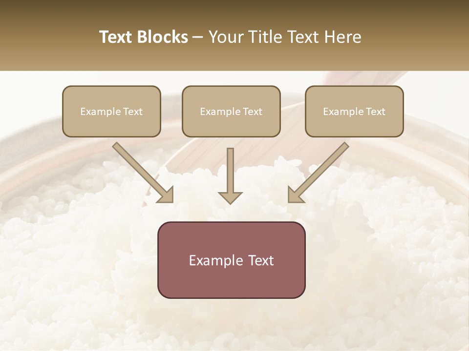 A Person Scooping Rice Out Of A Wooden Bowl PowerPoint Template