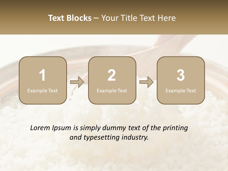 A Person Scooping Rice Out Of A Wooden Bowl PowerPoint Template