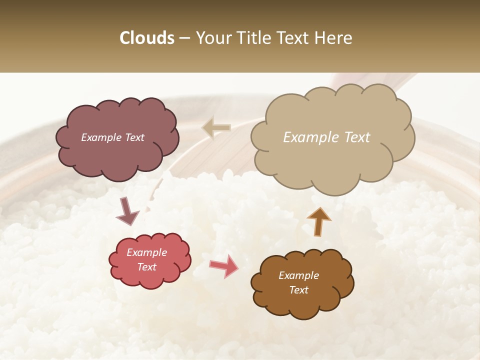 A Person Scooping Rice Out Of A Wooden Bowl PowerPoint Template