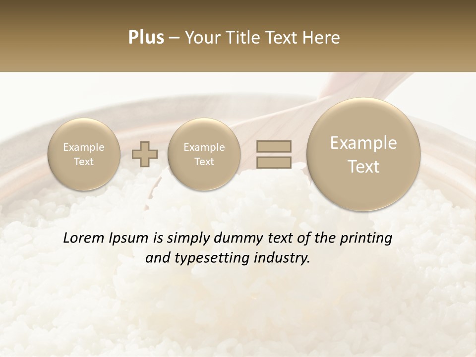 A Person Scooping Rice Out Of A Wooden Bowl PowerPoint Template