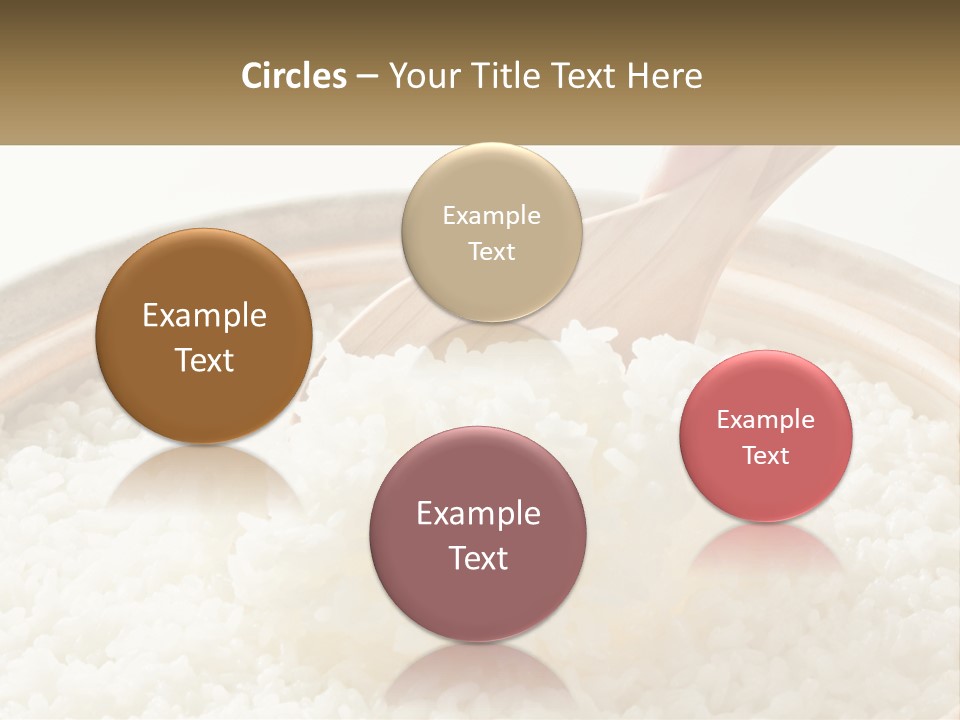 A Person Scooping Rice Out Of A Wooden Bowl PowerPoint Template