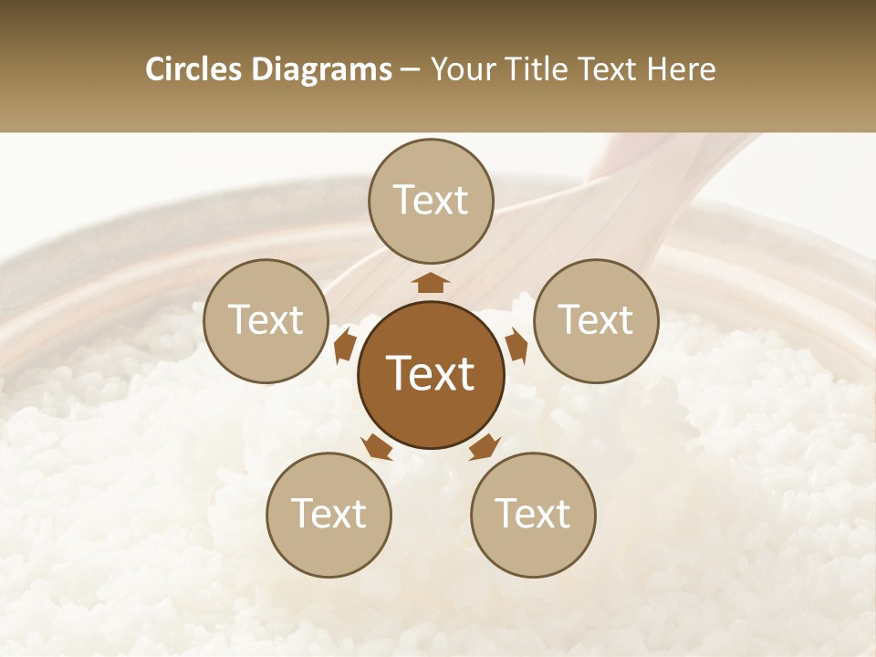 A Person Scooping Rice Out Of A Wooden Bowl PowerPoint Template
