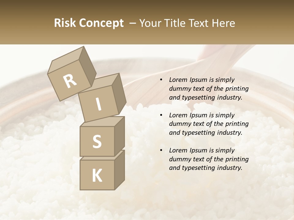 A Person Scooping Rice Out Of A Wooden Bowl PowerPoint Template