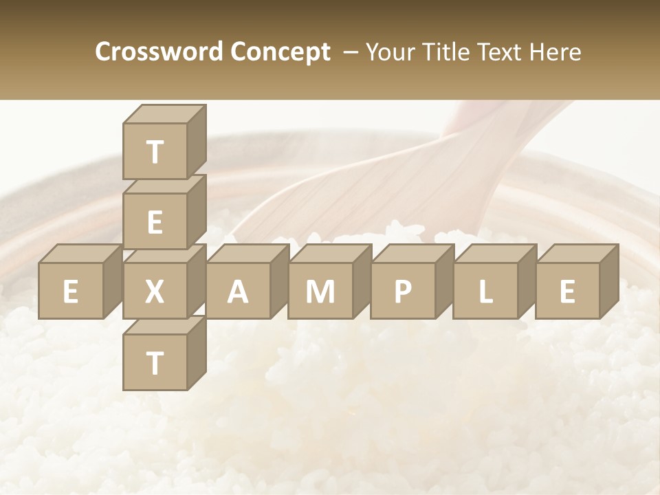 A Person Scooping Rice Out Of A Wooden Bowl PowerPoint Template