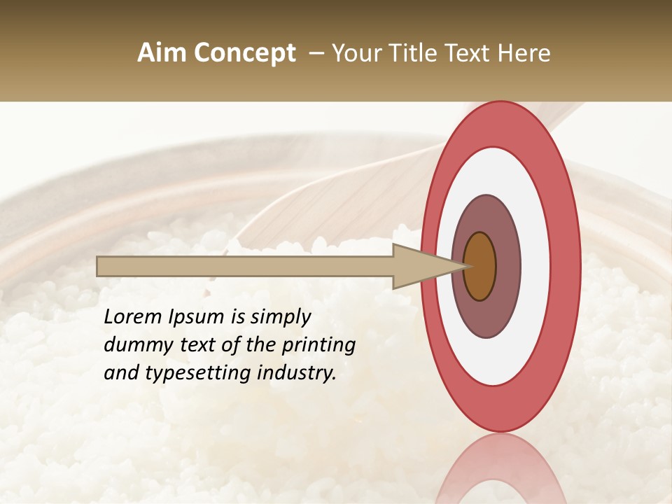 A Person Scooping Rice Out Of A Wooden Bowl PowerPoint Template