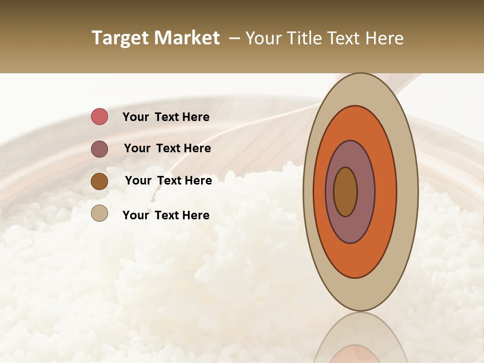 A Person Scooping Rice Out Of A Wooden Bowl PowerPoint Template